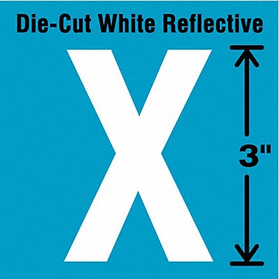 STRANCO INC DWR3X5 Die-Cut Reflective Letter Label X 3In H PK5