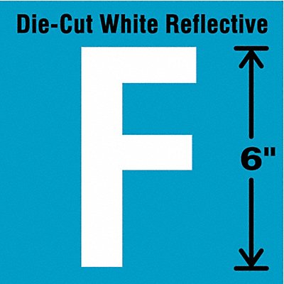 STRANCO INC DWR6FEA Die-Cut Reflective Letter Label F 6In H