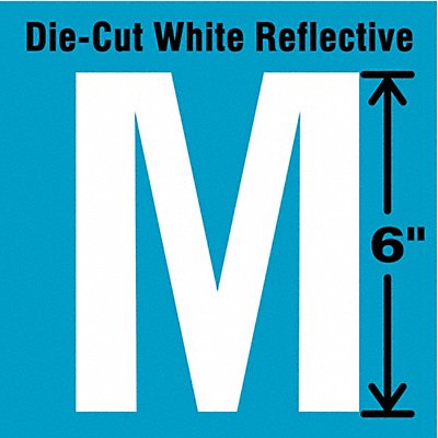 STRANCO INC DWR6MEA Die-Cut Reflective Letter Label M 6In H
