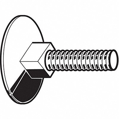 GRAINGER U083600370250 Elevator Bolt L 2 1/2 in 3/8 -16 PK10