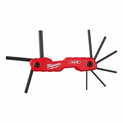 MILWAUKEE 48222181 9-Key Folding Hex Key Set - SAE
