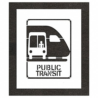 RAE STL11652432 Stencil 26 W 0.063 Thick Bus Character