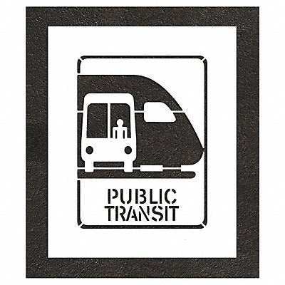 RAE STL10852432 Stencil 32 H 0.125 Thick Bus Character