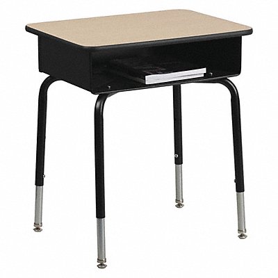 FLASH FURNITURE FDDESKGG Student Desk Steel Frame Oak Color