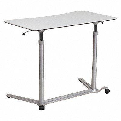 FLASH FURNITURE NANIP61GG Office Desk Overall 37-25/64 W Silver