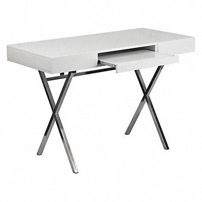 FLASH FURNITURE NANJN2960GG Office Desk Overall 44-1/4 W White Top