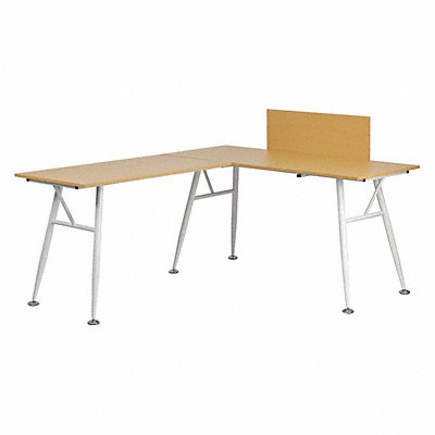 FLASH FURNITURE NANWK110GG Office Desk Overall 89-1/2 W White Top
