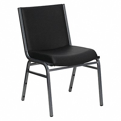 FLASH FURNITURE XU60153BKVYLGG Stack Chair Black Seat Vinyl Seat