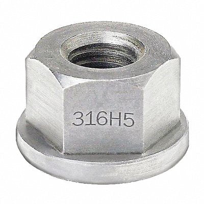 GRAINGER NUT93138C Flanged Nut 316 Stainless Steel 9/16x11/32in Crs 1PK