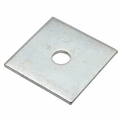 GRAINGER Z8927ZN Square Washer Znc Stl 3/8 in 2x0.128in 1PK