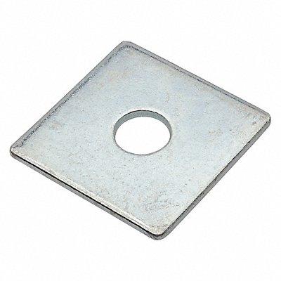 GRAINGER Z8940ZN Square Washer Znc Stl 1/2 in 2x0.128in 1PK