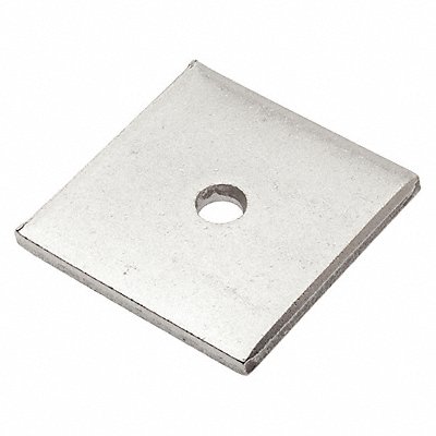 GRAINGER Z8935188 Square Washer SS 1/4 in 2x0.200in 1PK