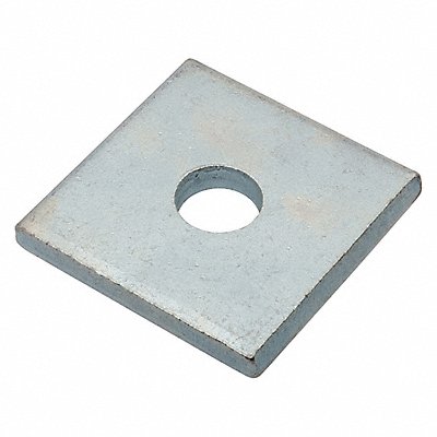 GRAINGER Z8954ZN Square Washer Znc Stl 1/2 in 2x0.280in 1PK
