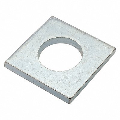 GRAINGER Z8962ZN Square Washer Znc Stl 1 in 2x0.280in 1PK