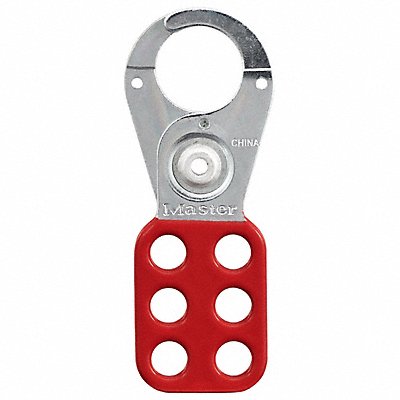 MASTER LOCK 420 Lockout Hasp Snap-On Red 4-1/2in. L