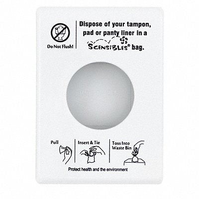 HOSPECO SDW Sanitary Disposal Bag Dispenser 5-1/4 H