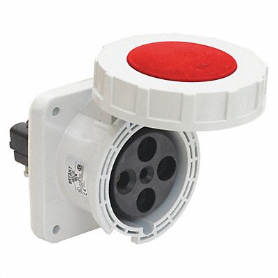 GRAINGER BRY460R7W Pin/Sleeve Receptacle 4 Wires 3 Poles