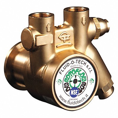 FLUID-O-TECH PA074 Pump 3/8 NPTF 34 Max GPH Brass Bypass