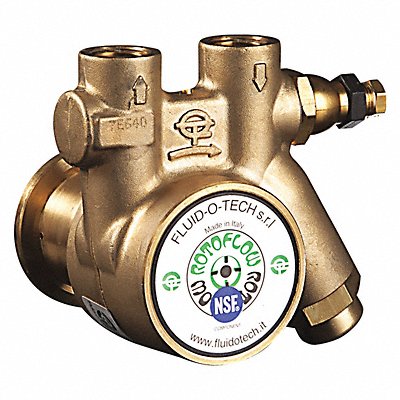 FLUID-O-TECH PA104X Pump 3/8 NPTF 49 Max GPH Brass Bypass