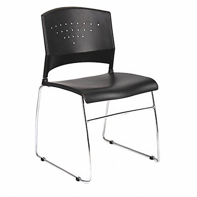 BOSS B1400BK2 Guest Chair Silver Frame Seat 18 H PK2