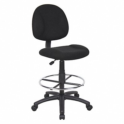 GRAINGER 453A09 Drafting Chair Black 25 to 30 Seat H.