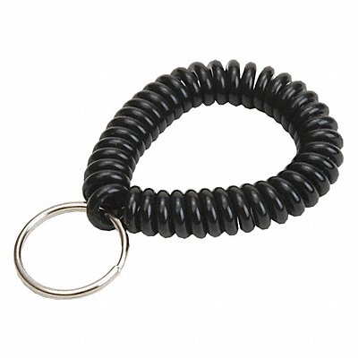 LUCKY LINE PRODUCTS 41020 Wrist Coil Key Ring Black 2-1/2 W PK10