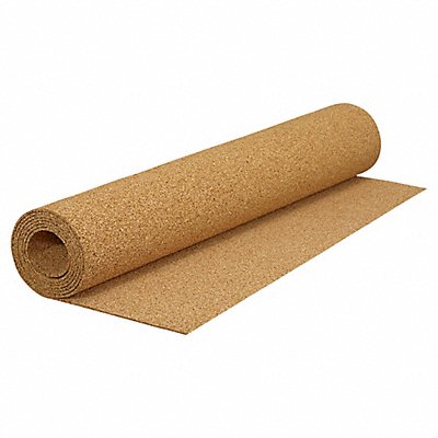 GRAINGER 72000Q Cork Roll L 50 ft Plain Backing