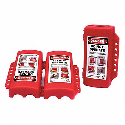 ZING 7294 Plug Lockout Red 5/16 Shackle Dia.
