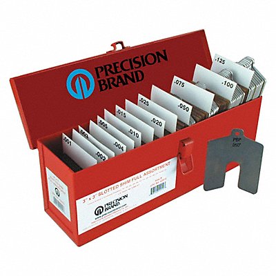 PRECISION BRAND 42940 Slotted Shim 2 x 2 Mini Asst 130 pcs.