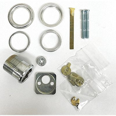 DELTA LOCK GEIUNIVERSALCYLINDERKIT Rim/Mortise Cylinder Satin Chrome