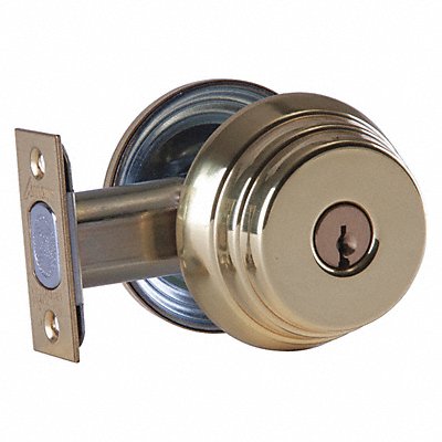 ARROW E613 Deadbolt Cylindrical Bright Brass Finish