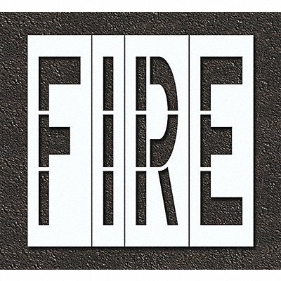 RAE STL10879601 Pavement Stencil Fire