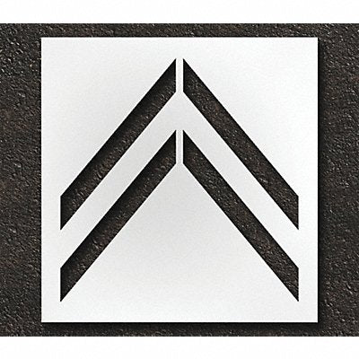 RAE STL1085120 Pavement Stencil Bike Lane Chevron