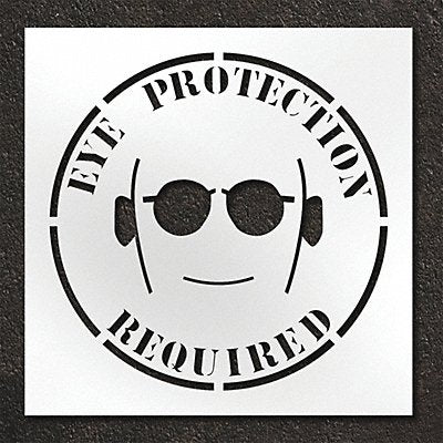 RAE STL10814809 Pavement Stencil Eye Protection Required