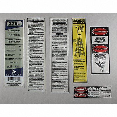LOUISVILLE LADDER PKFS1400HD Label Kit