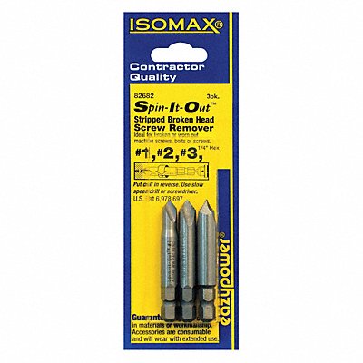 EAZYPOWER 82682 Screw Extractor Set 3pc HSS PK3