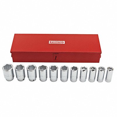 PROTO J55108 Socket Set 3/4 in 6Pt 11 Pieces