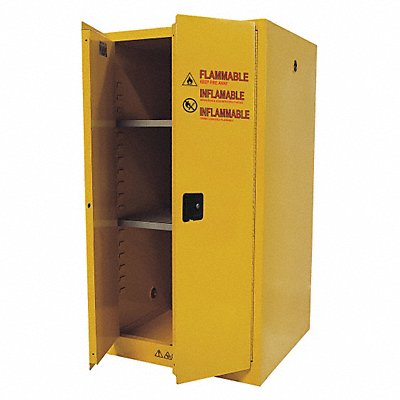 CONDOR 42X502 Flammable Safety Cabinet 60 gal Yellow