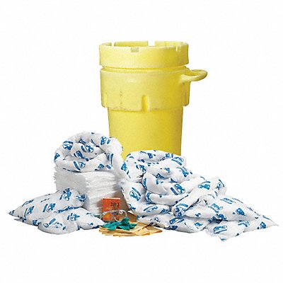 BRADY SPC ABSORBENTS SKO95W Spill Kit Oil Based Liquids Yellow