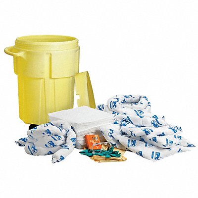 BRADY SPC ABSORBENTS SKO55W Spill Kit Oil Based Liquids Yellow