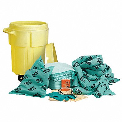 BRADY SPC ABSORBENTS SKH55W Spill Kit Chem/Hazmat Yellow