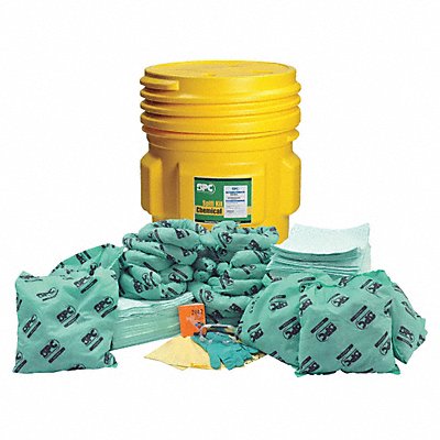 BRADY SPC ABSORBENTS SKH65 Spill Kit Chem/Hazmat Yellow