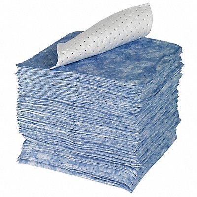 BRADY SPC ABSORBENTS SPC105 Absorb Pad Oil Based Liquids White PK100