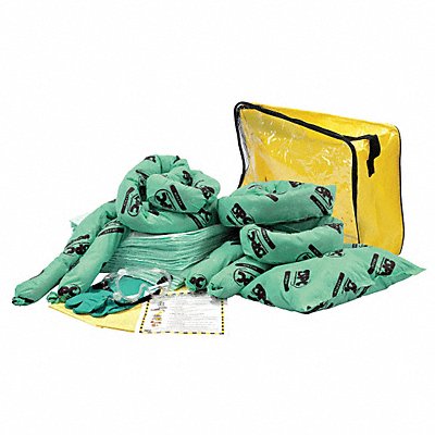 BRADY SPC ABSORBENTS SKHCFB Spill Kit Chem/Hazmat Clear/Yellow