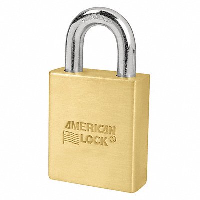 AMERICAN LOCK A3900SWO Keyed Padlock 3/4 in Rectangle Gold