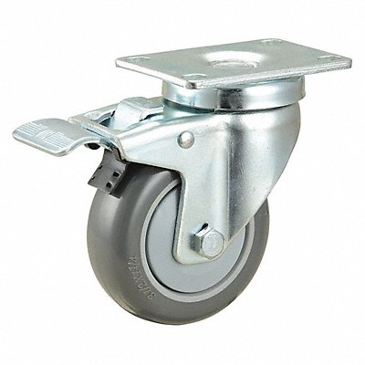 GRAINGER 435X80 Standard Plate Castor Swivel 275 lb.