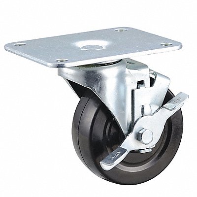 GRAINGER 435X87 Standard Plate Castor Swivel 225 lb.