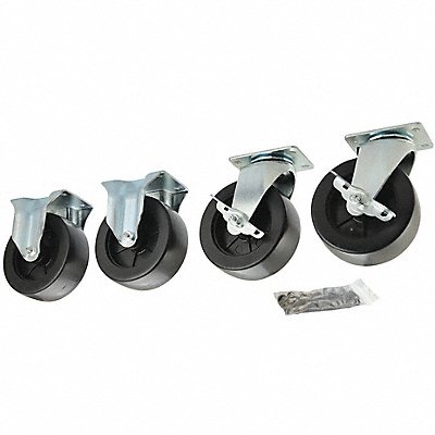 GRAINGER 435X94 Standard Plate Castor Swivel/Rigid PK4