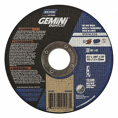 NORTON 66252841997 Abrasive Cut Off Wheel Type 41 Grit 36