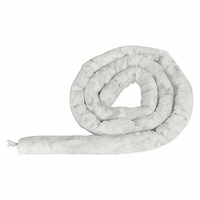 CONDOR 436M83 Absorbent Sock White 2 ft L PK20